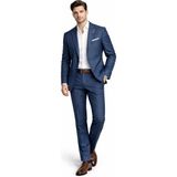 Suitmen Erkek Silim Fit Yelekli Çift Yırtmaçlı Takım Elbise BGL-ST05327 - İndigo - 54