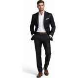 Suitmen Erkek Silim Fit Yelekli Çift Yırtmaçlı Takım Elbise BGL-ST05327 - Siyah - 48