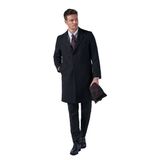 Suitmen Mono Yaka Uzun Kaşe Kaban Siyah SİYAH S