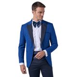 Suitmen Simli Smokin Damatlık Takım Elbise Saks Mavi SAKS MAVİ 52