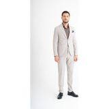 Suitmen Slim Fit Takım Elbise - Bej-Kahverengi - Bej - Açık Kahverengi - 52 - 6 Drop