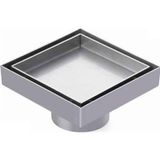 Sukar Çelik Seramik Uyumlu Ankastre Yer Süzgeci 15*15 Cm