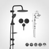Sukar Deluxe Jet Black SB-5015-01 Siyah Tepe Duş Yağmurlama Seti