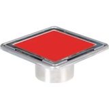 Sukar Line-9 10x10 Paslanmaz Celik CerCeve Uzeri Cam IzgaralI Yer SUzgeci KIrmIzI