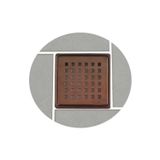 Sukar Line/9 10 x 10 1153-0031099-51 Paslanmaz Kare Bronz Izgara Komple Çelik Çerçeveli Izgaralı Süzgeçler