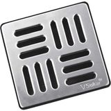 Sukar Paslanmaz Çelik Yer Süzgeci Kapağı 9 x 9cm Çizgili Model Yüksek Dayanıklılık