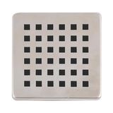 Sukar Paslanmaz Çelik Yer Süzgeci Kapağı Kare Desen 10x10 cm Gri Renk 1 Adet