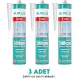 Sukes Universal Şeffaf Silikon 280 Gr 3’Lü Paket