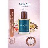 Sukkah Perfumes Silk Kadın Parfüm Edp 50 ml – Safran, Çiçekler Passion Meyvesi, Vanilya, Misk, Oud ve Odunsu Notalar - Beyaz