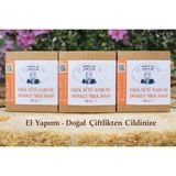 Şükran Ana Sabunları Zeytin Yağlı Eşek Sütü Sabunu 3 Adet 100 gr Hücre Yenileyici El Yapımı Doğal Sabun