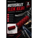 SULAITE Kırmızı Universal Motosiklet Kauçuk Elcik Kaplama Takımı Kırmızı Motorsiklet Elcik Sarmalı