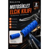 SULAITE Mavi Universal Motosiklet Kauçuk Elcik Kaplama Takımı Mavi Motosiklet Elcik Sarmalı