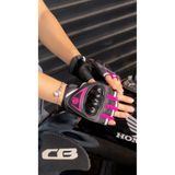 SULAITE MOTOSİKLET ELDİVENİ PEMBE PARMAKSIZ MOTOR ELDİVEN KORUYUCU SERTİFİKALI MW120P