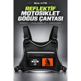 SULAITE Motosiklet Göğüs Çantası ve Reflektörlü Yelek Unisex Su Geçirmez Terletmez