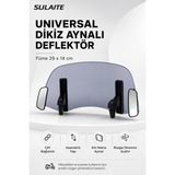 Sulaite Motosiklet Scooter Deflektör Rüzgarlık Dikiz Aynalı Universal Asansörlü Ayarlanabilir Füme 29X14