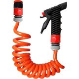 Sulama Yıkama Hortum Musluk Adaptörlü ve Yeni Tetik Başlıklı Set (Gri, 5 Metre)
