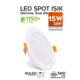 SULED 15w Spot Led Lamba Gömme Spot Işık 1350lm Beyaz Işık Tasarruflu Tavan Dolap Ev & Iş Yeri