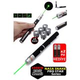 SULED 5in1 Nasa Snake Pro Series Yeşil Lazer Pointer 300 Mw 100 Km Etkili Green Laser Pointer Güçlü