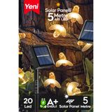 SULED Arı Figürlü 5 Metre Solar Enerjili Bahçe Aydınlatması Led Işık Gün Işığı Dekoratif İç & Dış Mekan