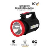 SULED El Feneri Led Işık Usb Power Bank Özellikli Çok Fonksiyonlu Kamp Lambası Şarjlı Led