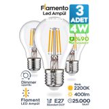 SULED Flamento Rustik Ampül E27 Duy 220V Dimmer Uyumlu %90 Tasarruflu Ev Cafe Aplik Abajur Tavan Ampül
