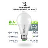 Suled Hareket Sensörlü Led Lamba E27 Duy 12W Işık Lamba A Otomatik Led Ampül Hareket Algılayıcılı