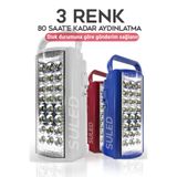 SULED Kamp Lambası Usb 6V Akülü 80 Saat - 3Gün Aydınlatma 24 Smd Led Işıldak Lamba 220V Şarj