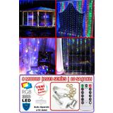 SULED Rgb Perde Led 3x3 Mt 300 Ledli 8 Modlu10 Saçaklı Kumandalı Peri Mutfak Işık Dekoratif Lamba
