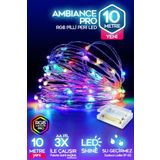 SULED Rgb Pilli Led Işık 10 Metre Iç & Dış Mekan Parti Dekor Kutlama Işığı Renkli Led Dekorasyon Sl-1056