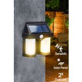 SULED Sensörlü Solar Panelli 3 Modlu Pilli Otomatik Bahçe Aydınlatması Duvar Led Işık