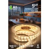SULED Şerit Led 5 Metre Gün Işığı 3 Çipli Pro Ambiyans Aydınlatma Mutfak Salon Yatak Odası Led Işık