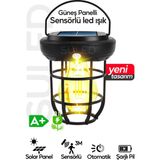 Suled Solar Şarjlı Hareket Sensörlü LED Fener Işık 15W Askılı 3 Modlu Otomatik LED Kamp Bahçe Lambası