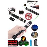 SULED Yeni Pro Model - Pro X Yeşil Şarjlı Lazer Pointer Metal Kasa Green Laser Ultra Güçlü 2023 Series GO