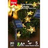 SULED Yıldız Led 5 Metre Solar Enerjili Bahçe Aydınlatması Led Işık Gün Işığı Dekoratif İç & Dış Mekan