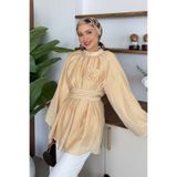 Şulemoda Giyim Hesna Balon Kol Tunik Sarı