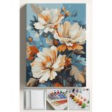 Su'lepas Sayılarla Boyama Çerçeveli Hobi Seti Numaralı Tuval Fırça Boya Dahil Kasnaklı ÇİÇEK 40X50 Cm