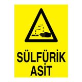 Sülfürik Asit Uyarı Tabelası - 50x70 Foreks - KM17