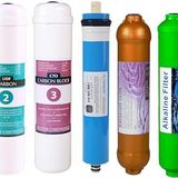 SULOOK 1678 E-Water Kapalı Kasa Su Arıtma Cihazı Filtresi - Inline 7 Aşamalı Su Arıtma Filtre Seti -Gold- Alkali