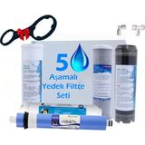 SULOOK HBCV000037XQ31 Aura Cebilon Açık Kasa Su ArıtmaUyumlu 5'li Lüx 10 Filtre Seti 80GPD Lg Membranlı