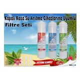 Sulook Kapalı Kasalara Uyumlu Su Arıtma Filtre Seti 3'lü Inline Set