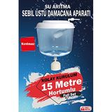 SULOOK kzn01260 Arçelik Uyumlu Sebil Üstü Aparatı Kırılmaz,Hazneli (15 Metre Hortumlu)