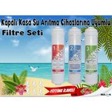 Sulook Su Arıtma Filtre Seti 3'lü Inline Set Kapalı Kasalar Için Uyumludur