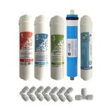 Sulook Su Arıtma Filtre Seti 5'li Vontron Membran Lı Her Kapalı Kasa Cihazla Uyumlu Filtre Seti Dirsekli