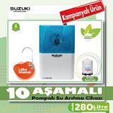 Sulook Suzuki Technology 10 Aşamalı Pompali Su Arıtma Cihazı,çevre Dostu Beyaz