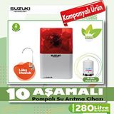 Sulook SUZUKI TECHNOLOGY 10 Aşamalı POMPALI Su Arıtma Cihazı,Çevre Dostu