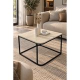 Sulora Home Sulorahome Bej Kare Orta Sehpa 65 cm