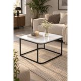 Sulora Home Sulorahome Damla Kare Orta Sehpa Beyaz