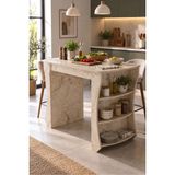 Sulorahome Mutfak Adası ve Kahvaltı Masası Raflı Çok Amaçlı Masa 120X60 cm - 120 x 60 cm