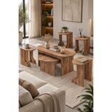Sulorahome Orta Sehpa ve Zigon Sehpa 5'li Set Kahverengi