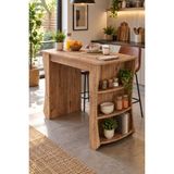 Sulorahome Raflı Çok Amaçlı Mutfak Adası ve Kahvaltı Masası 120X60 cm - 120 x 60 cm
